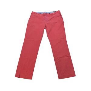 Polo Ralph Lauren Mens Classic Fit Stretch Chino Pants 44x33 Coral Red VTG READ